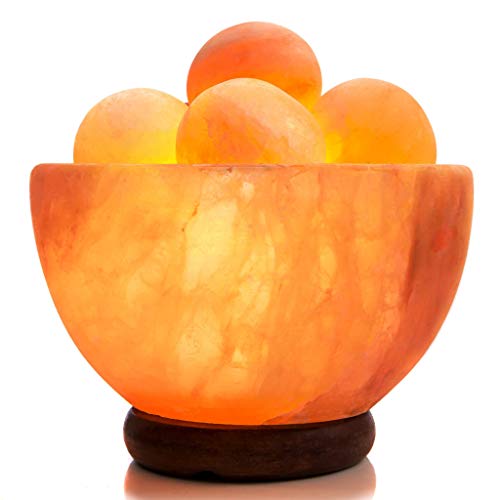 UMAID Himalayan Salt Lamp Bowl with 6 Massage Balls