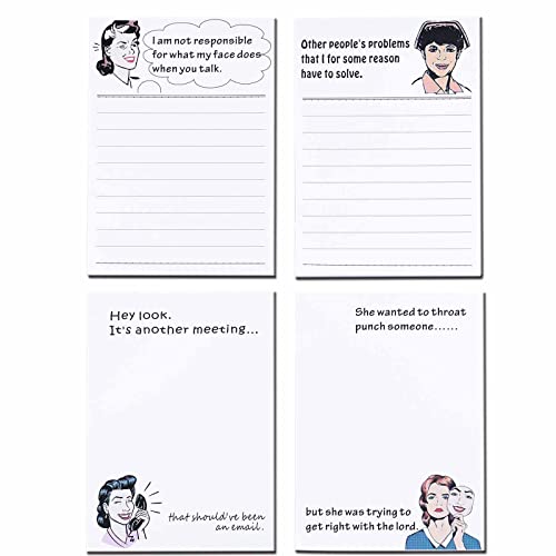 DUGUTUL 4 Funny Novelty Memo Pads,4 x 5.5 in ,200…