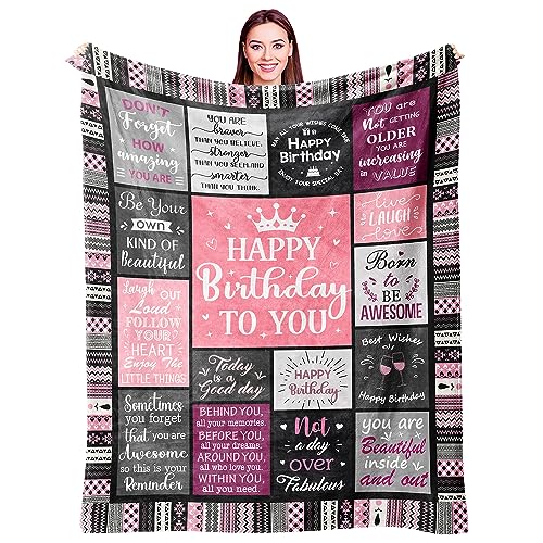 Ivivis Birthday Gifts for Women Girls Throw Blanket…