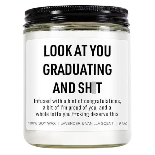 Younift Funny Grad Candle