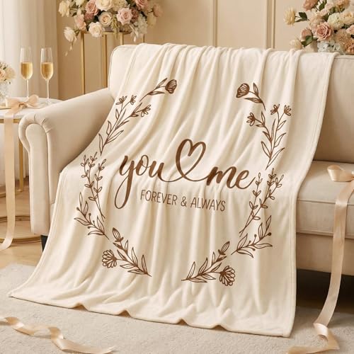 CrystalSylara Couples Blanket Wedding Gifts for Couples…